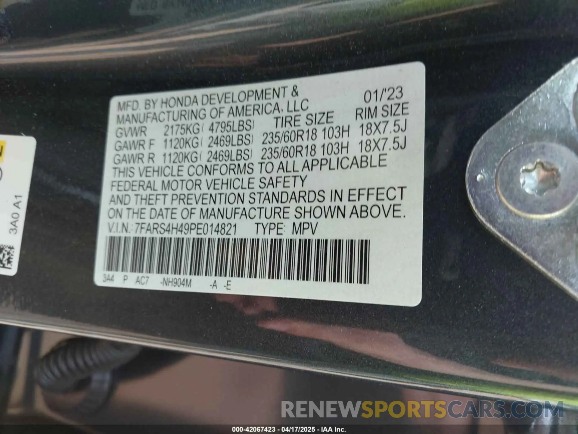 9 Photograph of a damaged car 7FARS4H49PE014821 HONDA CR-V 2023