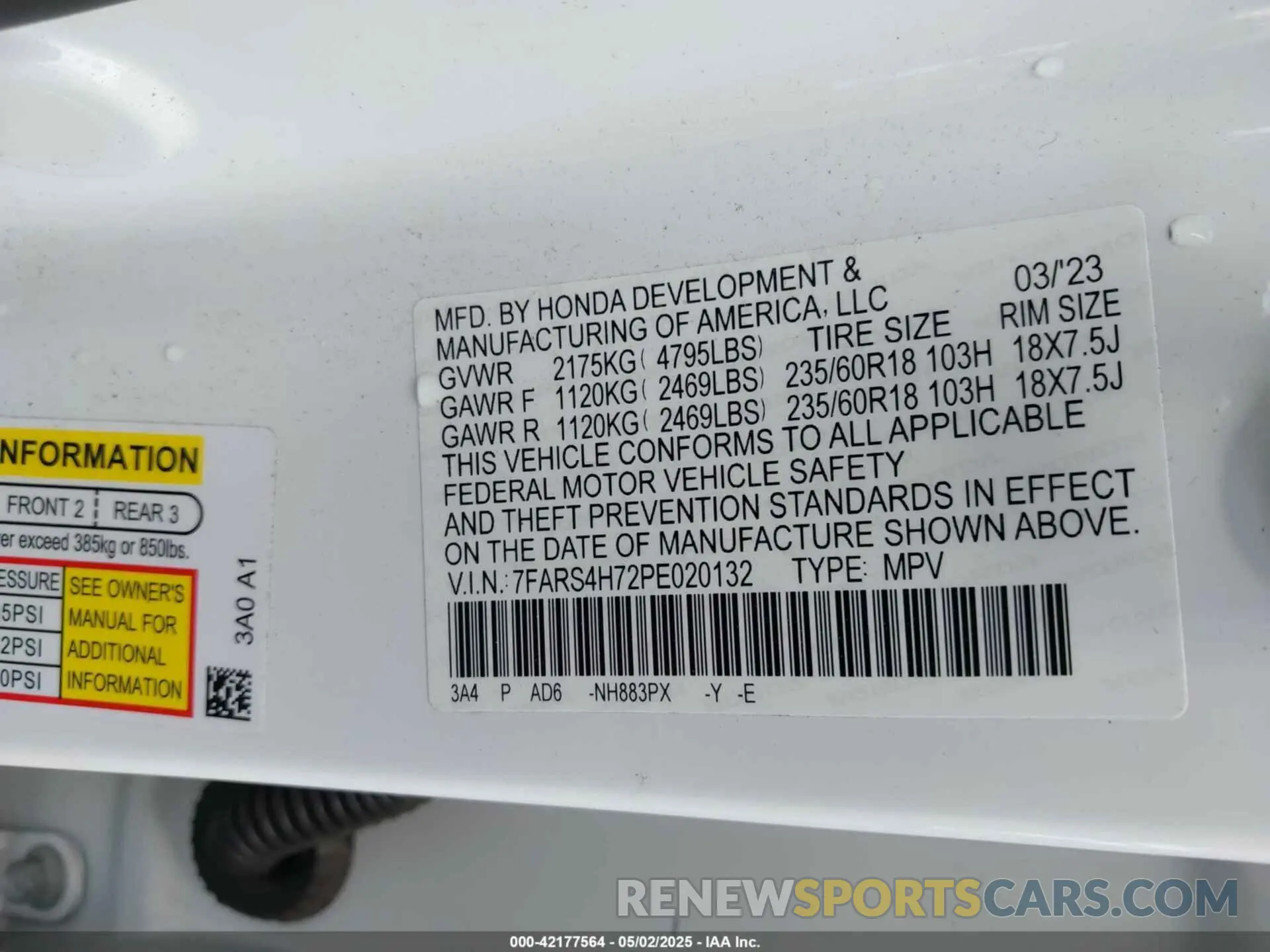 9 Photograph of a damaged car 7FARS4H72PE020132 HONDA CR-V 2023