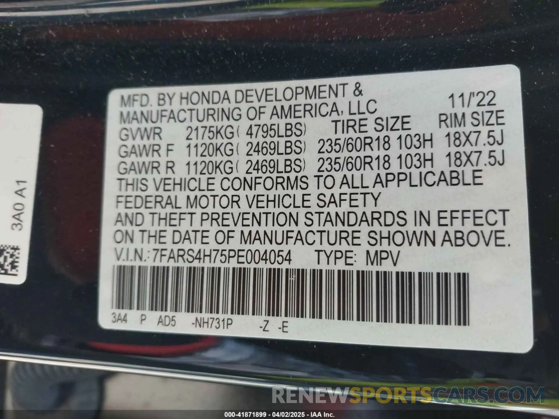 9 Photograph of a damaged car 7FARS4H75PE004054 HONDA CR-V 2023
