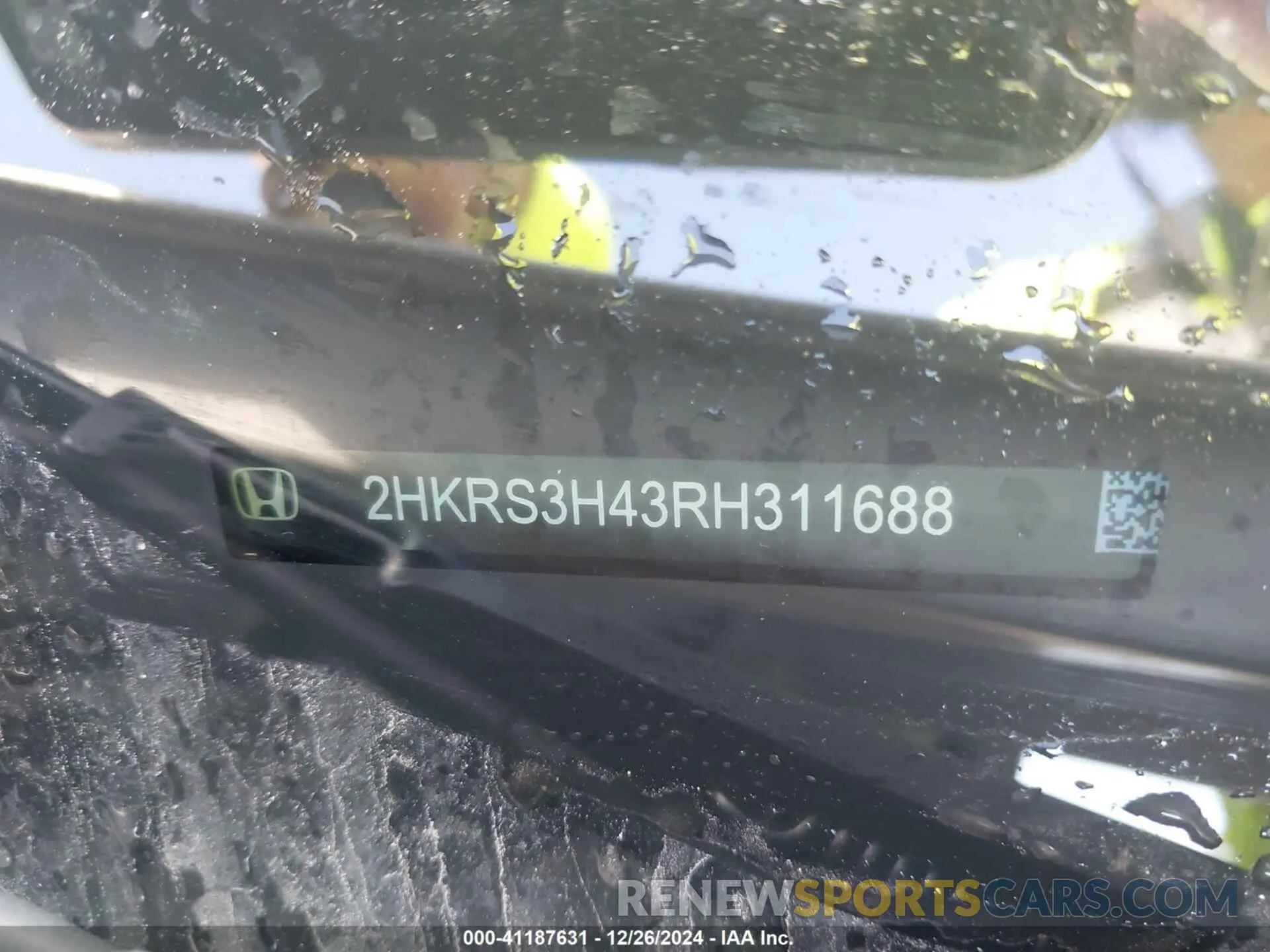9 Photograph of a damaged car 2HKRS3H43RH311688 HONDA CR-V 2024