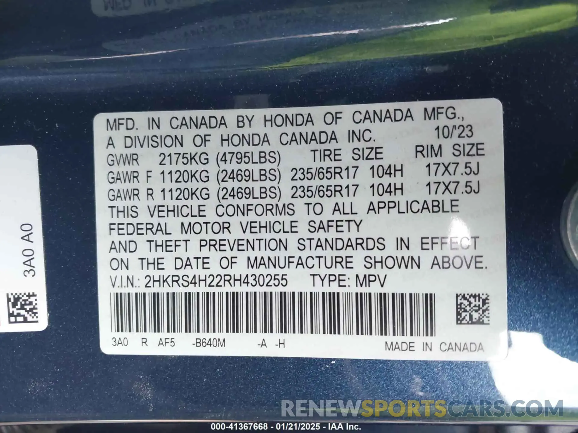 9 Photograph of a damaged car 2HKRS4H22RH430255 HONDA CR-V 2024