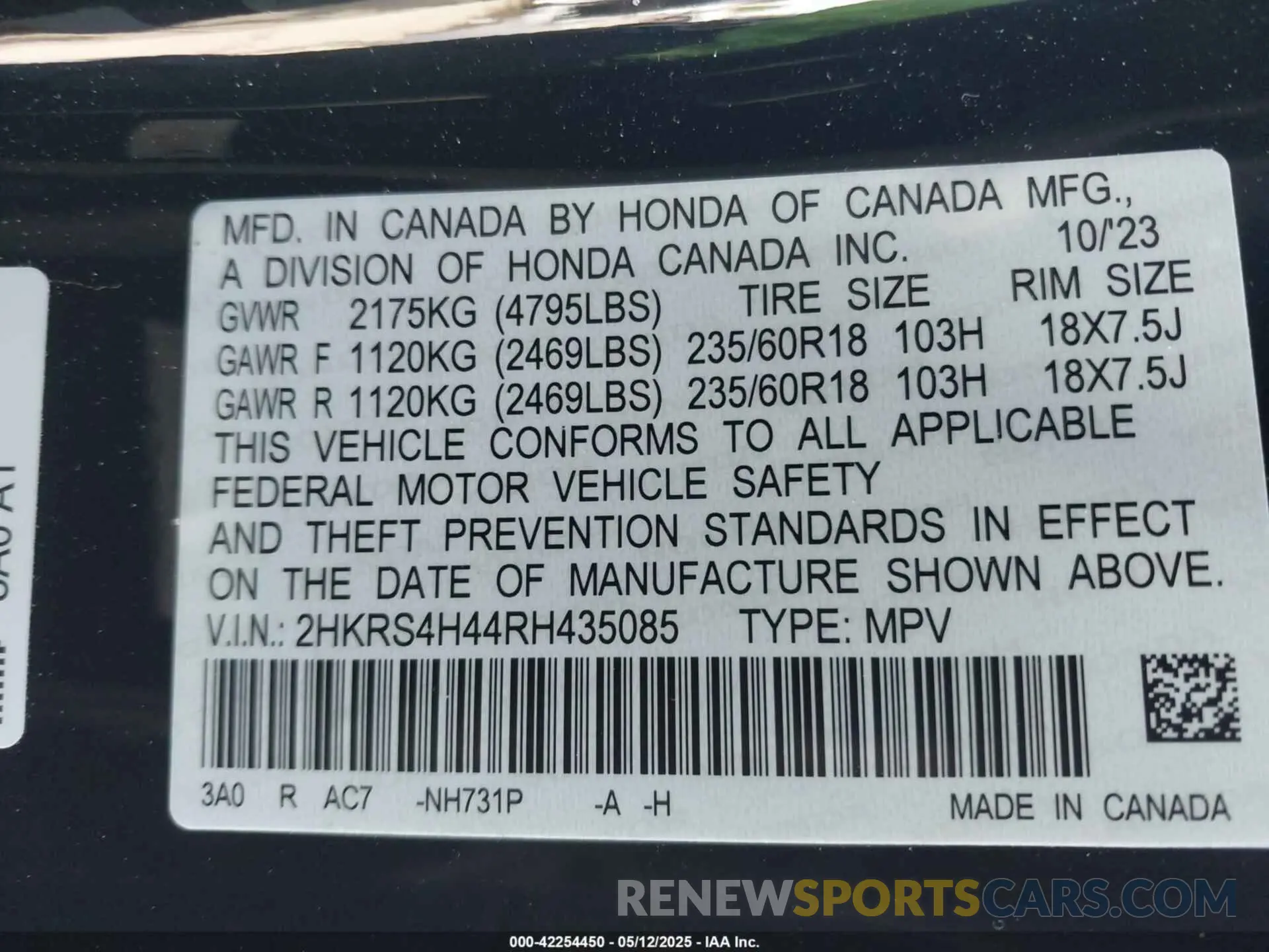 9 Photograph of a damaged car 2HKRS4H44RH435085 HONDA CR-V 2024
