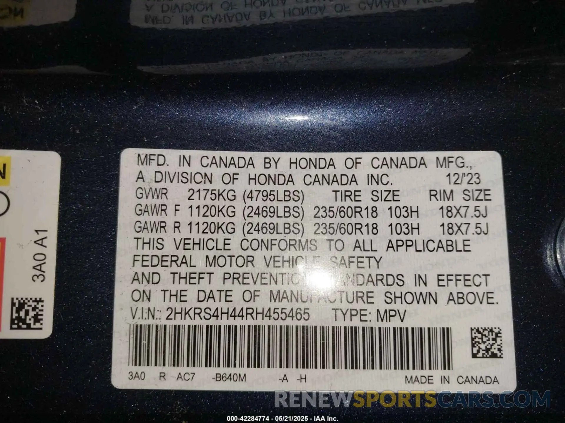 9 Photograph of a damaged car 2HKRS4H44RH455465 HONDA CR-V 2024