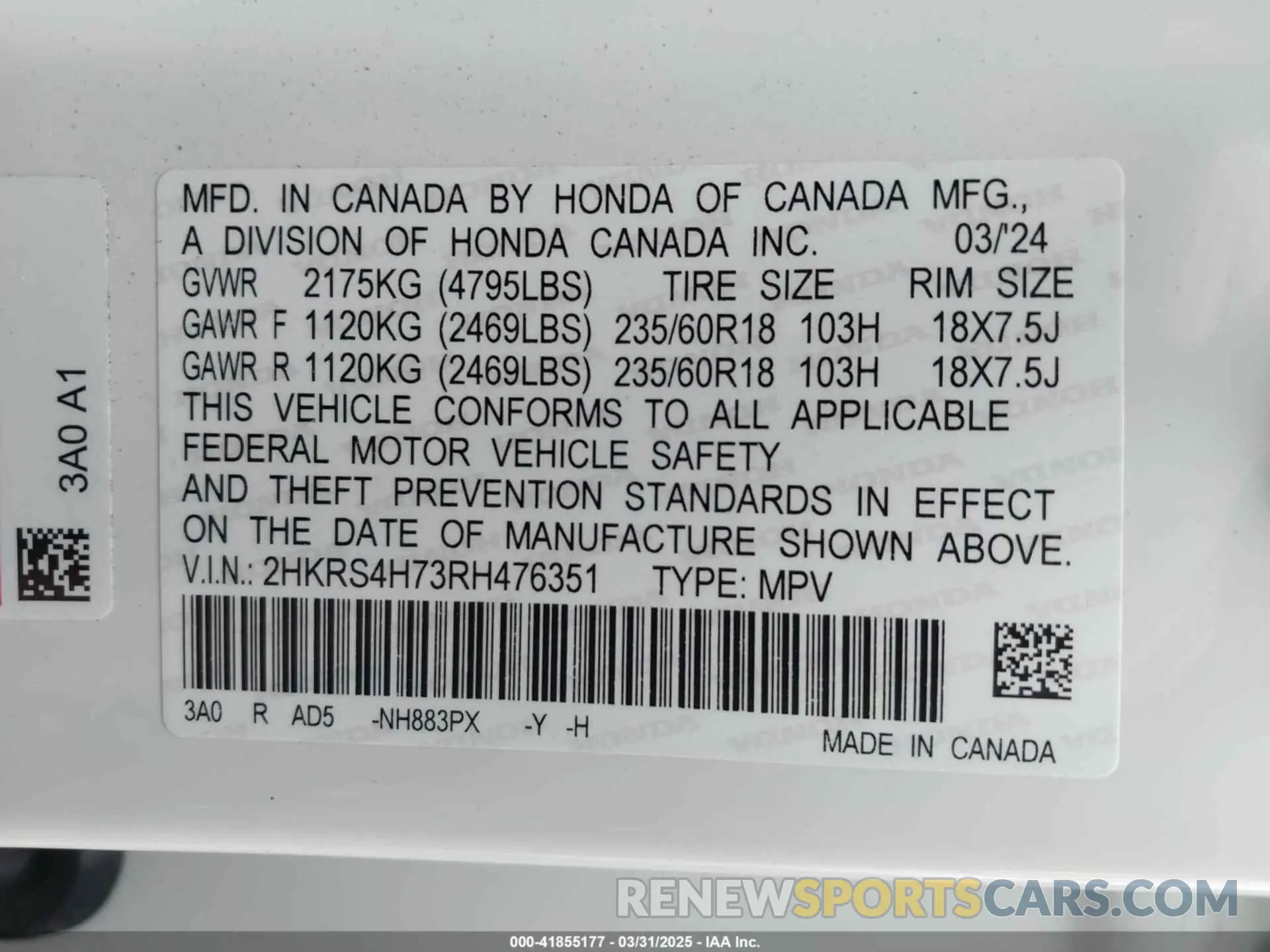 9 Photograph of a damaged car 2HKRS4H73RH476351 HONDA CR-V 2024