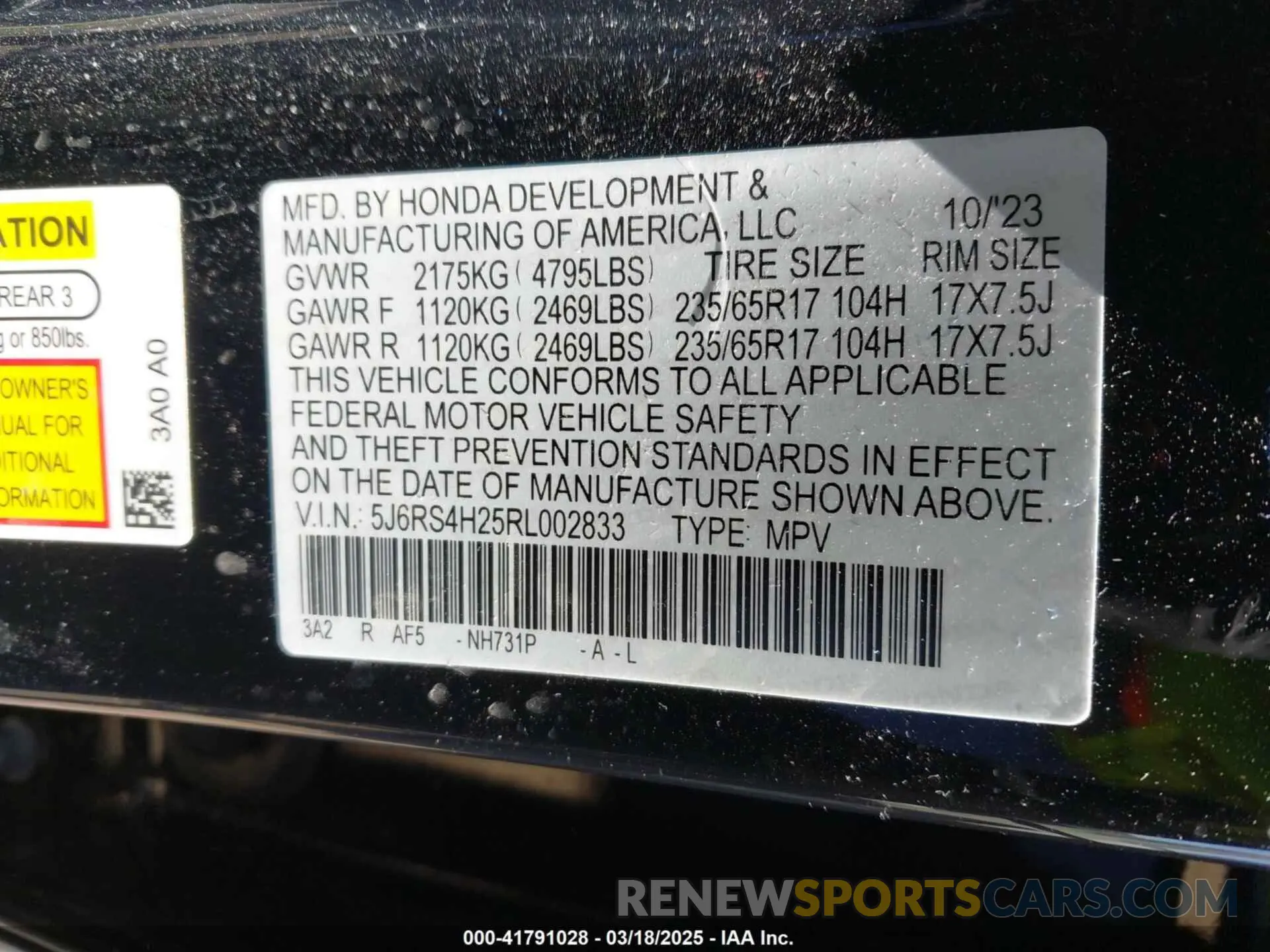 9 Photograph of a damaged car 5J6RS4H25RL002833 HONDA CR-V 2024