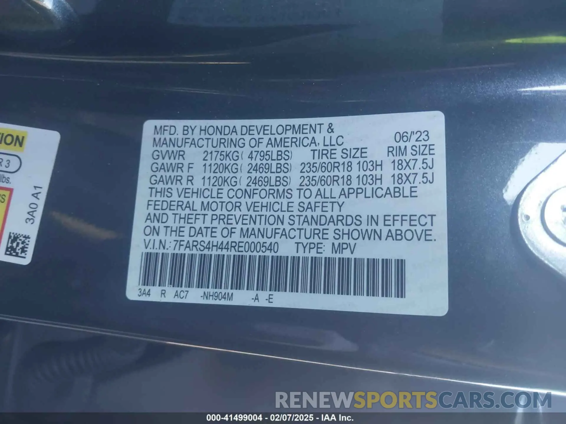 9 Photograph of a damaged car 7FARS4H44RE000540 HONDA CR-V 2024