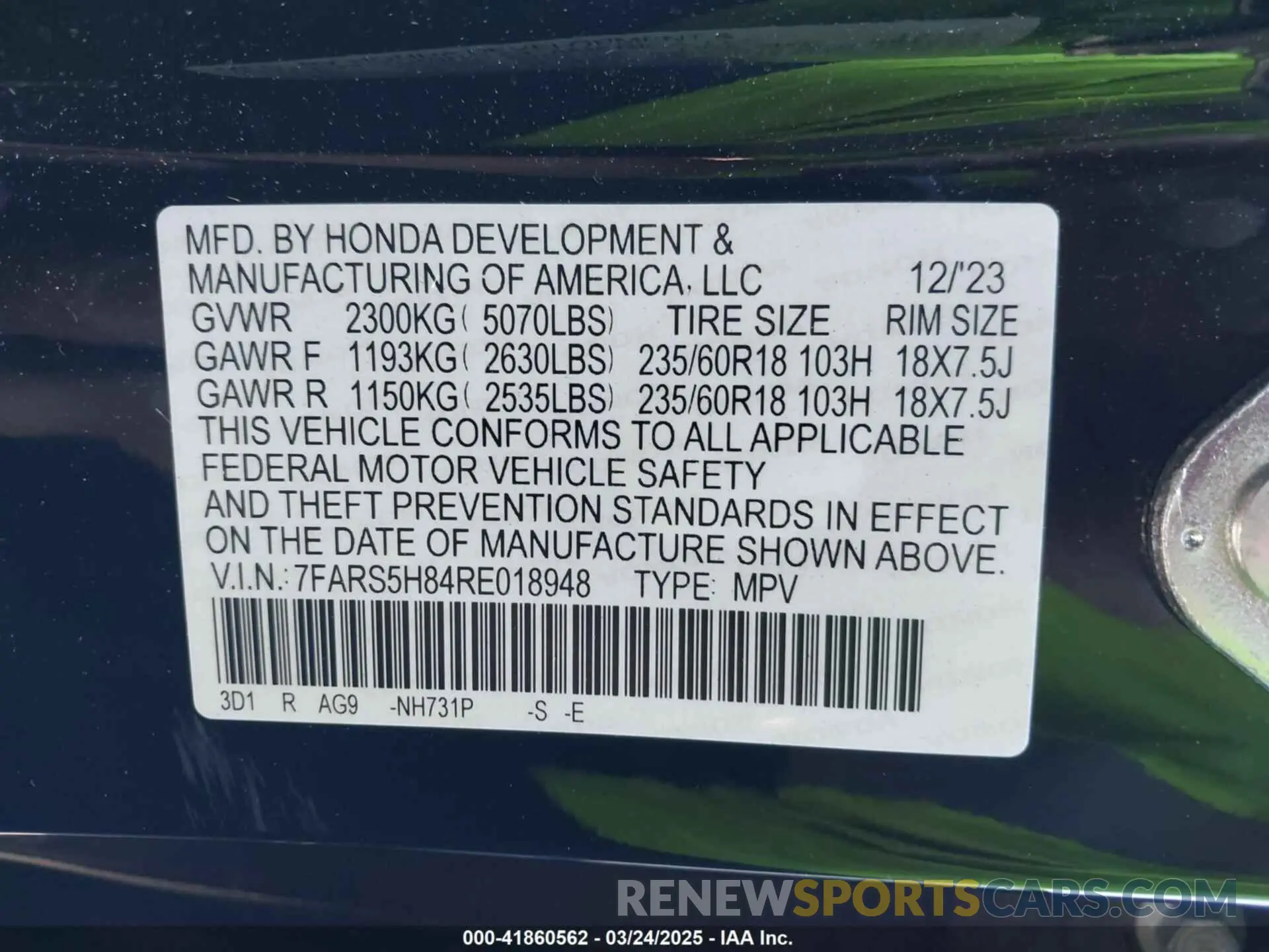 9 Photograph of a damaged car 7FARS5H84RE018948 HONDA CR-V 2024