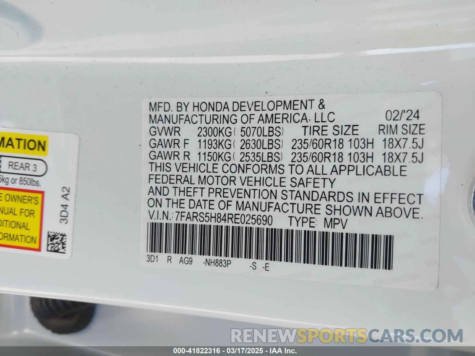 9 Photograph of a damaged car 7FARS5H84RE025690 HONDA CR-V 2024
