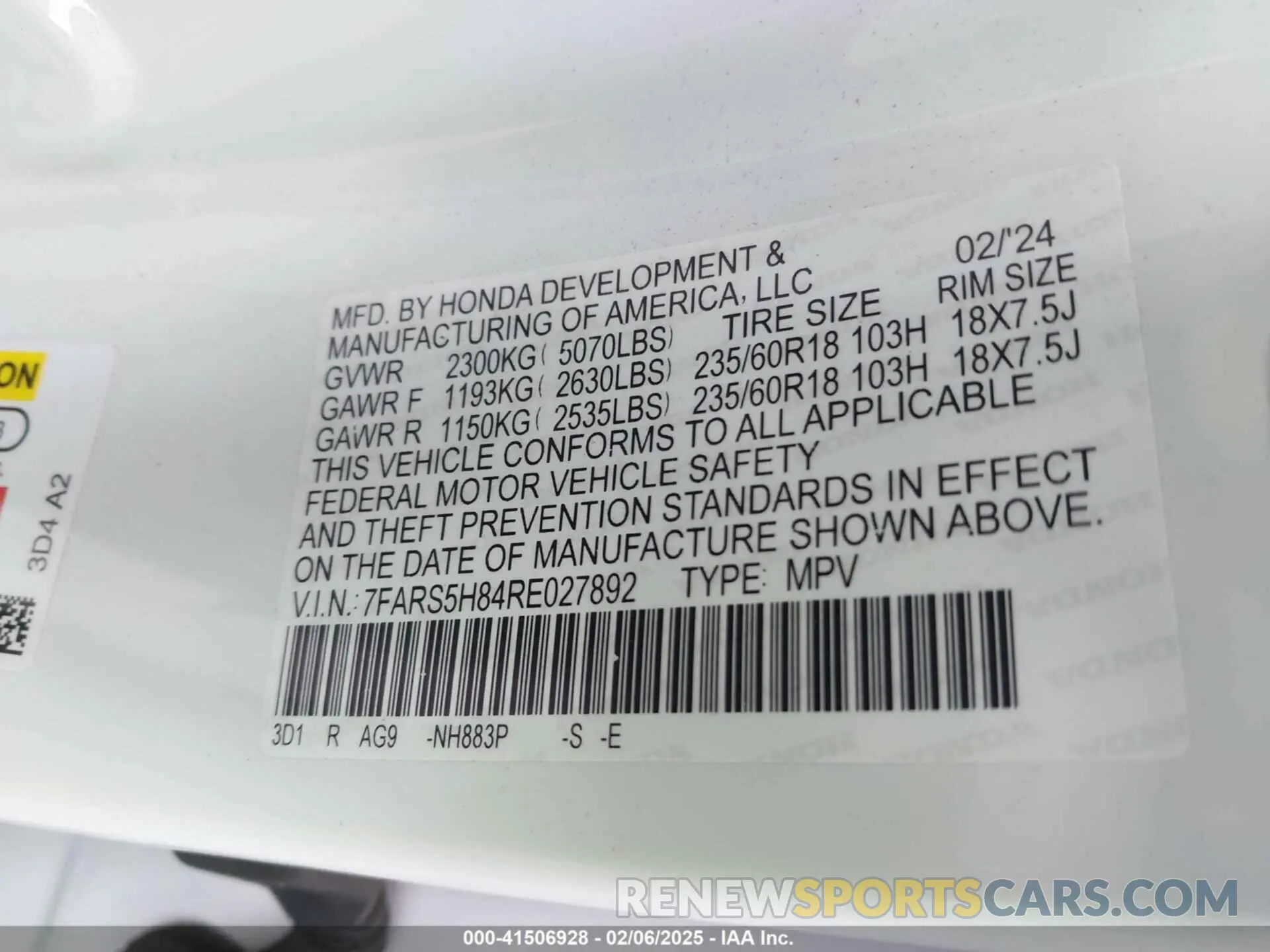 9 Photograph of a damaged car 7FARS5H84RE027892 HONDA CR-V 2024