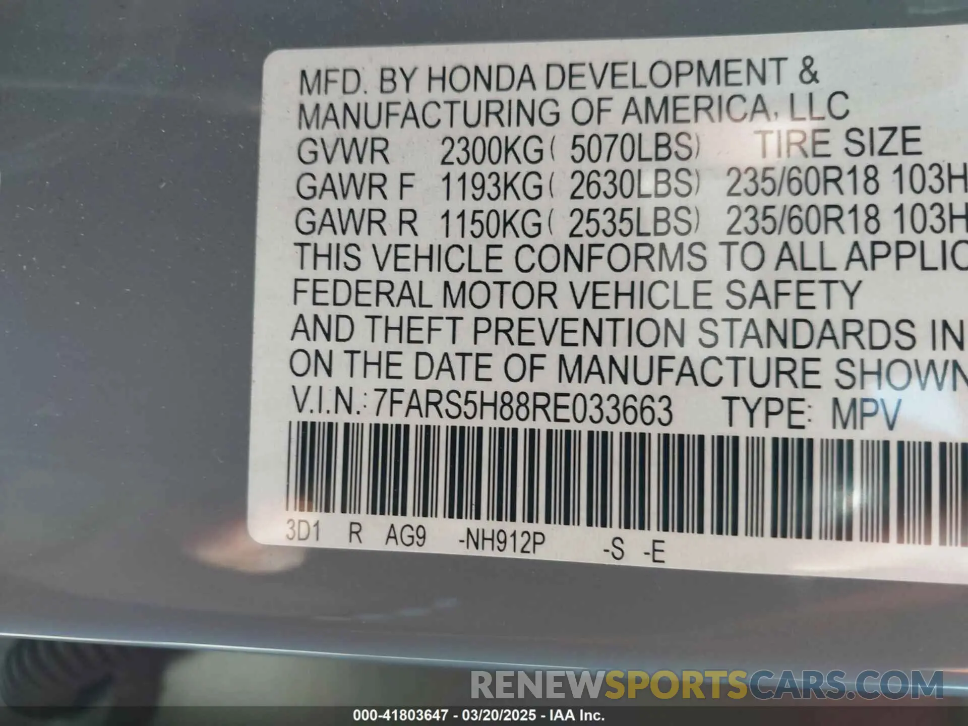 9 Photograph of a damaged car 7FARS5H88RE033663 HONDA CR-V 2024