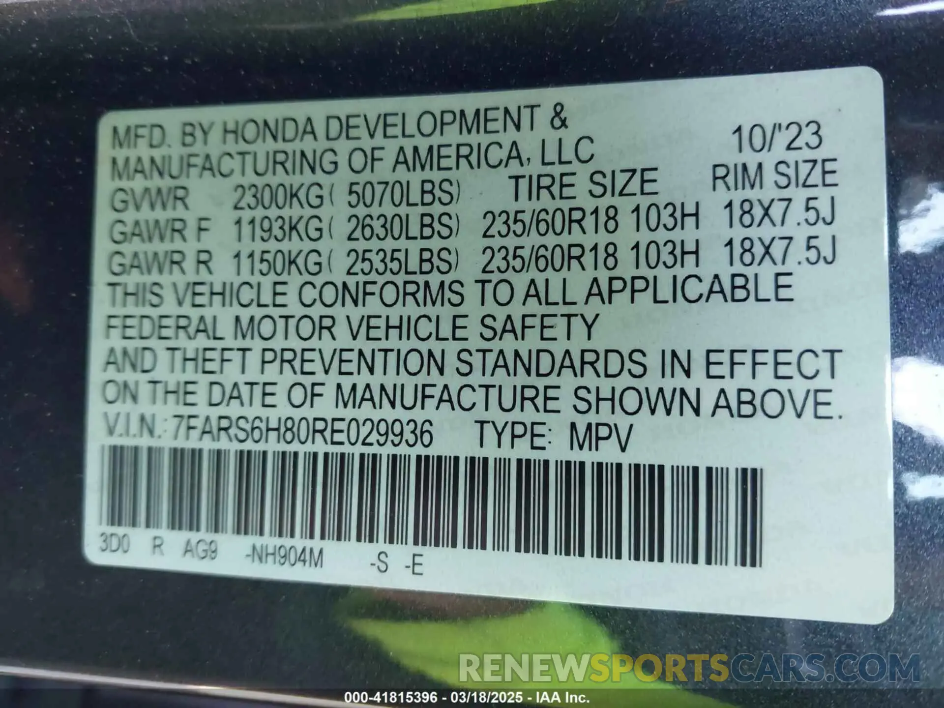 9 Photograph of a damaged car 7FARS6H80RE029936 HONDA CR-V 2024