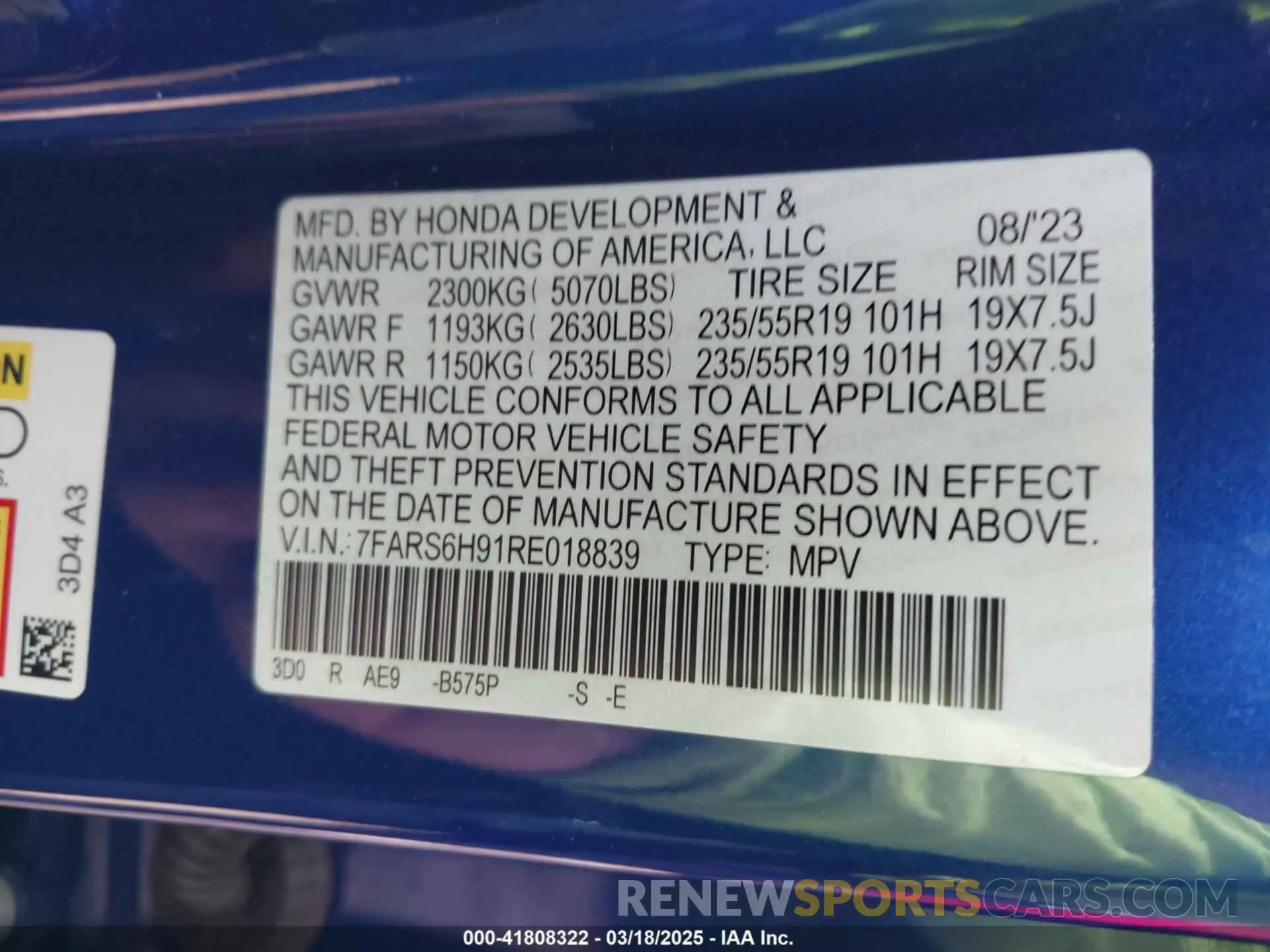 9 Photograph of a damaged car 7FARS6H91RE018839 HONDA CR-V 2024