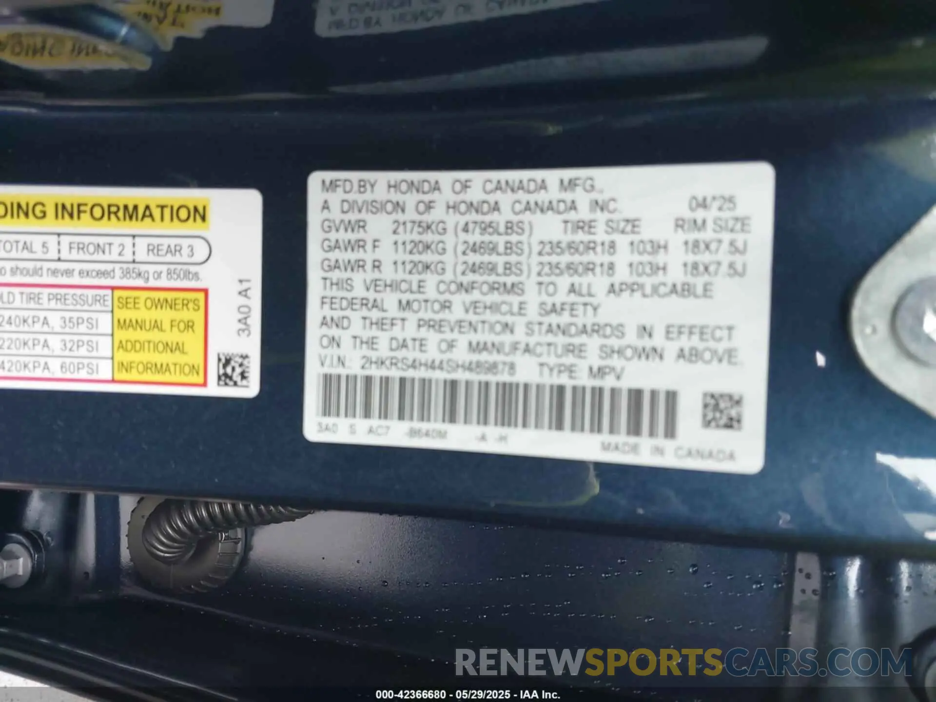 9 Photograph of a damaged car 2HKRS4H44SH489878 HONDA CR-V 2025
