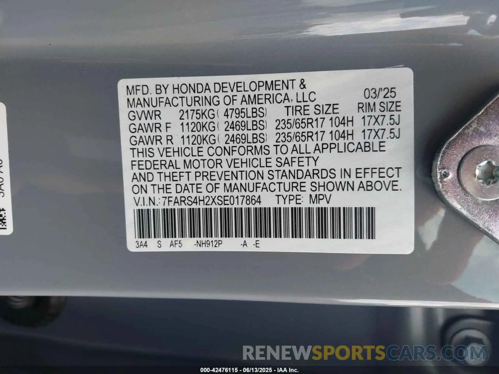 9 Photograph of a damaged car 7FARS4H2XSE017864 HONDA CR-V 2025