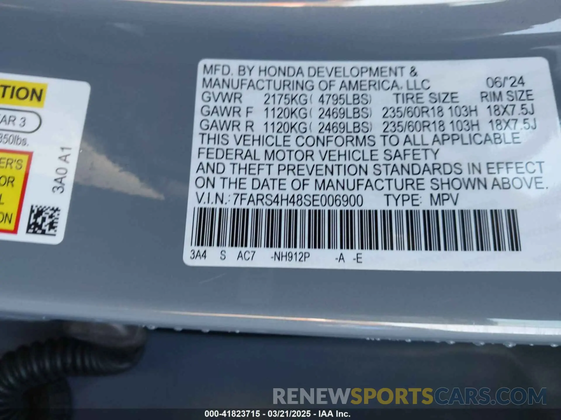 9 Photograph of a damaged car 7FARS4H48SE006900 HONDA CR-V 2025