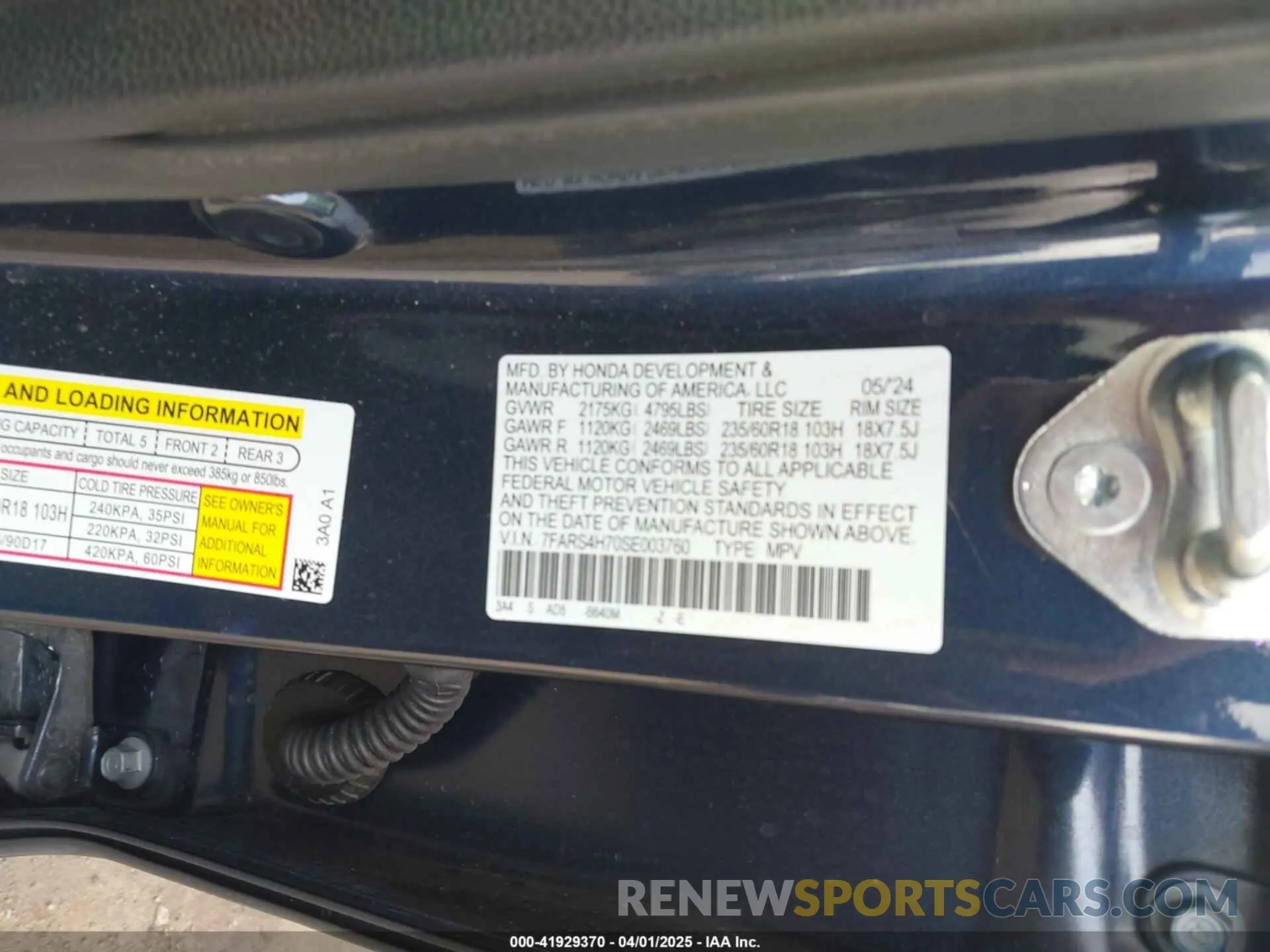 9 Photograph of a damaged car 7FARS4H70SE003760 HONDA CR-V 2025