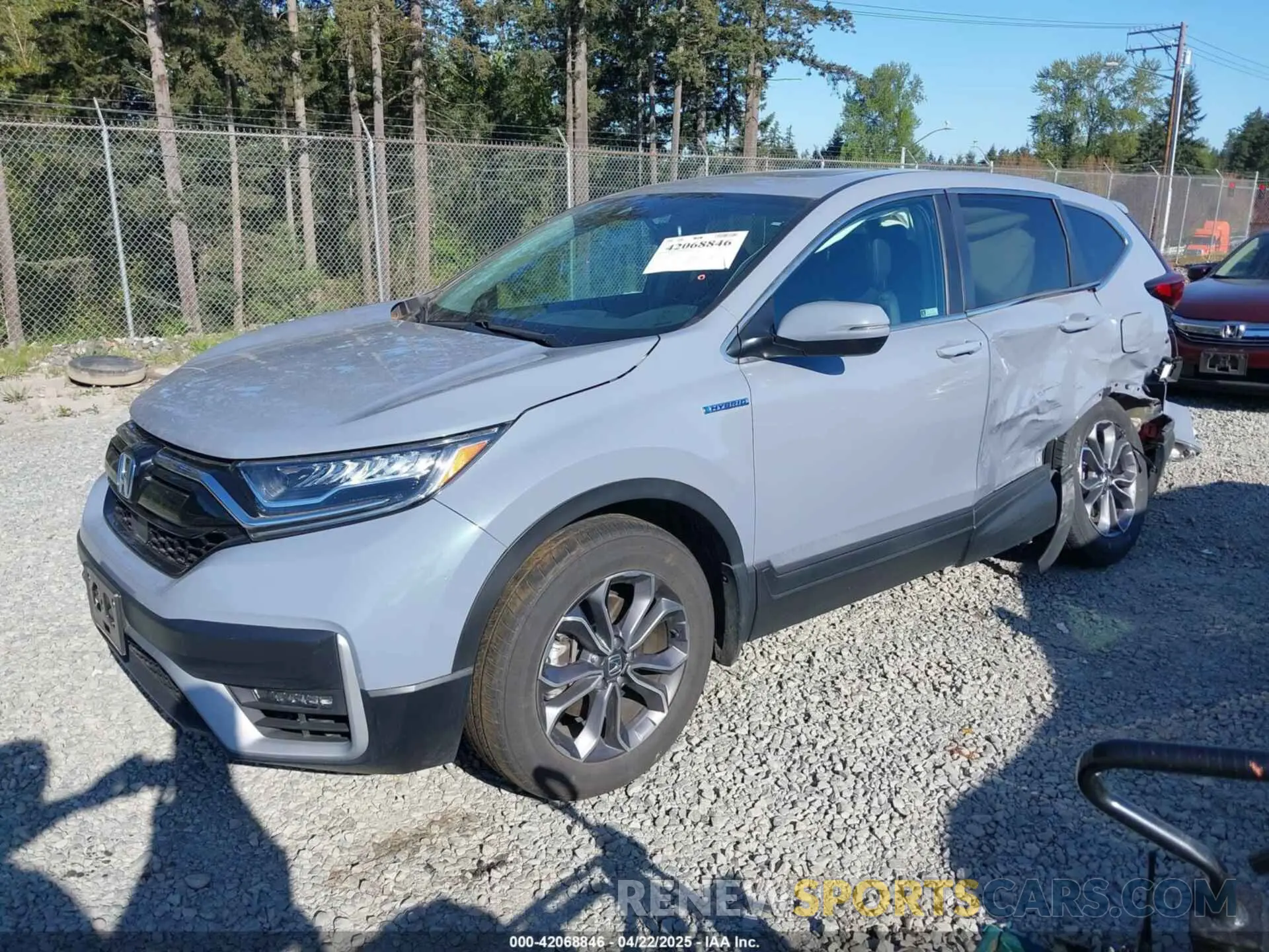 2 Photograph of a damaged car 5J6RT6H80NL020258 HONDA CR-V HYBRID 2022
