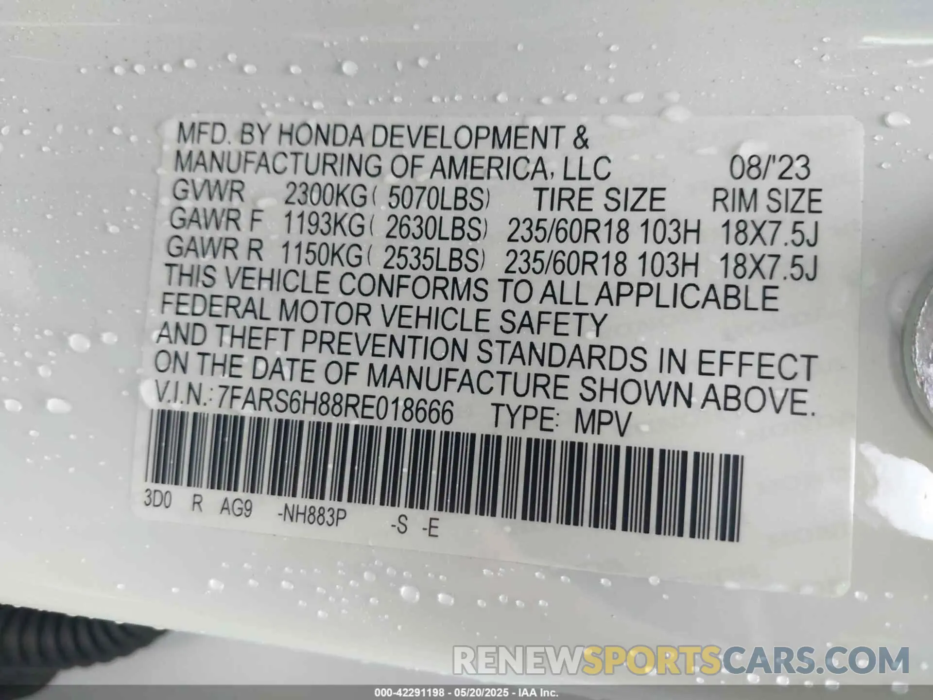 9 Photograph of a damaged car 7FARS6H88RE018666 HONDA CR-V HYBRID 2024