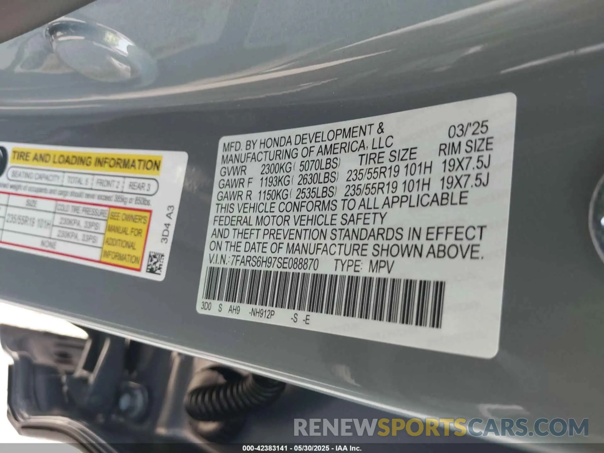 9 Photograph of a damaged car 7FARS6H97SE088870 HONDA CR-V HYBRID 2025
