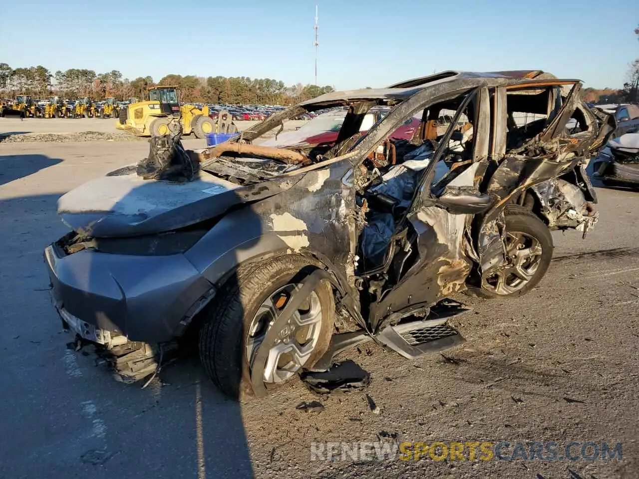 1 Photograph of a damaged car 2HKRW1H51KH506356 HONDA CRV 2019
