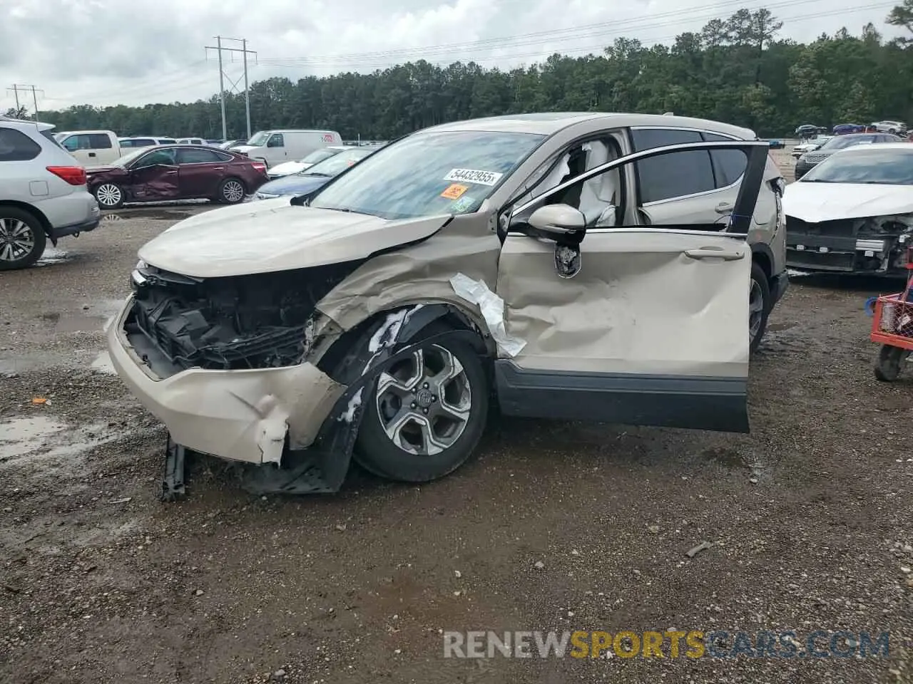 1 Photograph of a damaged car 2HKRW1H54KH502379 HONDA CRV 2019