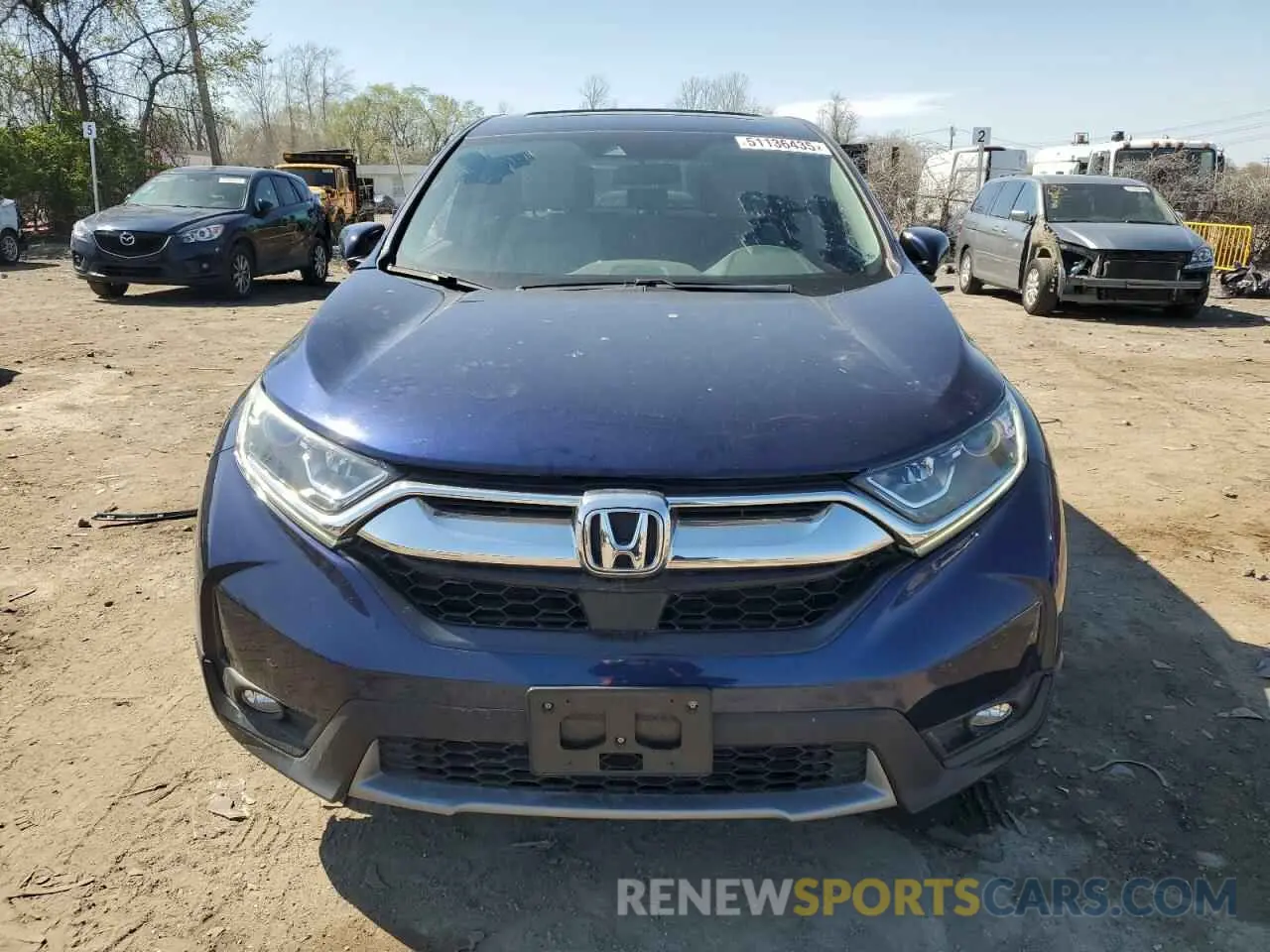 5 Photograph of a damaged car 2HKRW1H56KH510404 HONDA CRV 2019