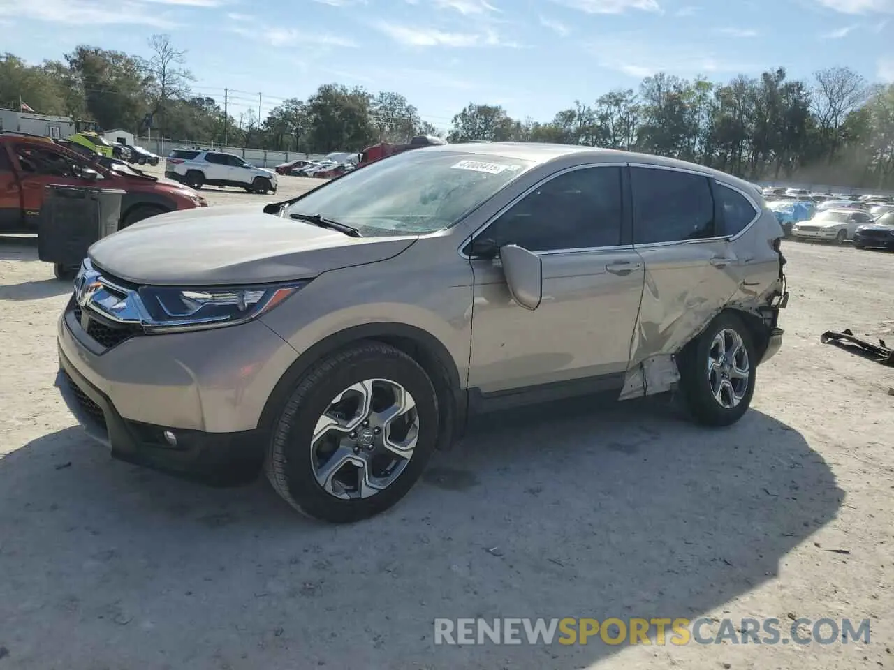 1 Photograph of a damaged car 2HKRW1H58KH501848 HONDA CRV 2019