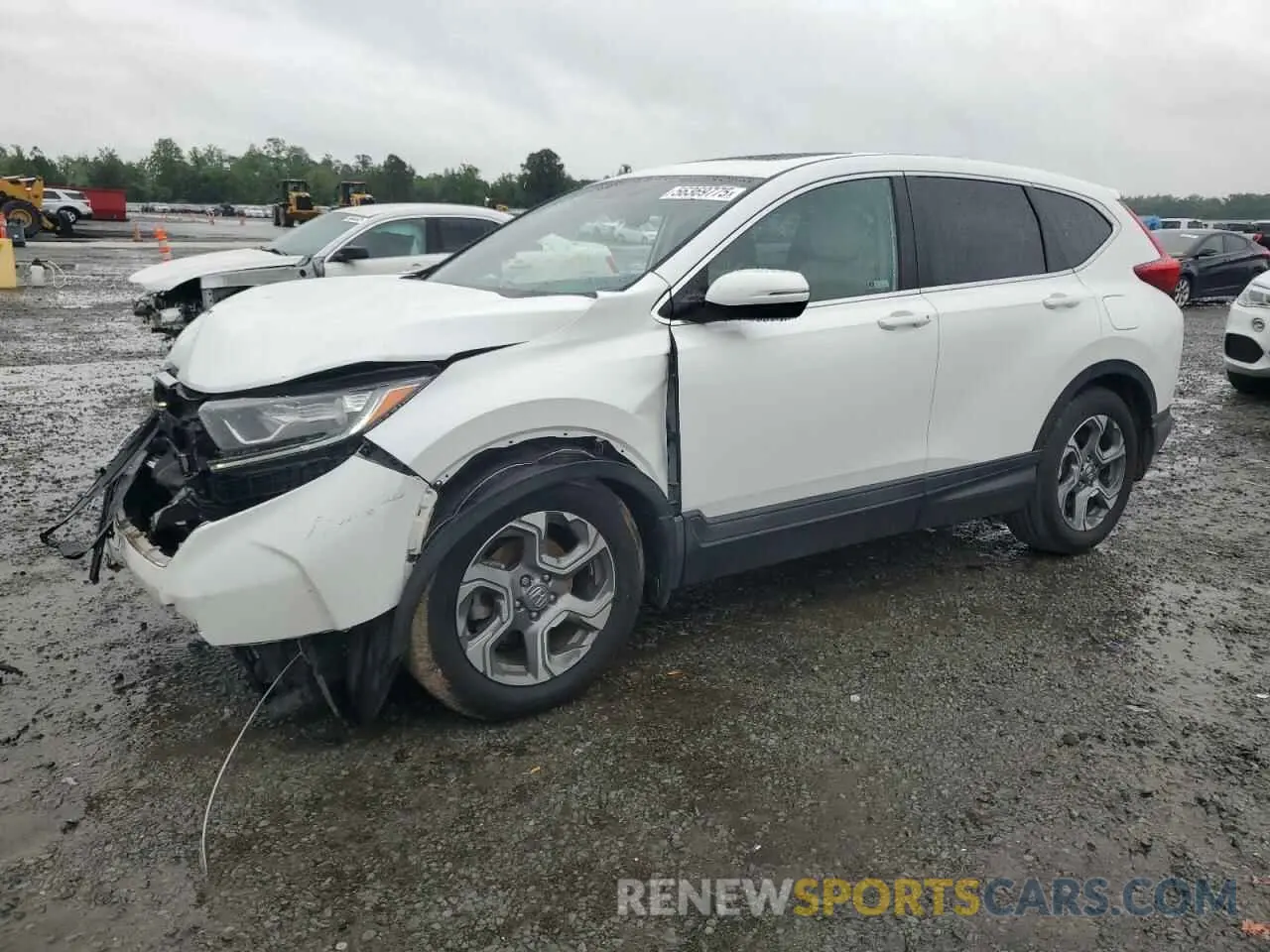1 Photograph of a damaged car 2HKRW1H87KH512284 HONDA CRV 2019