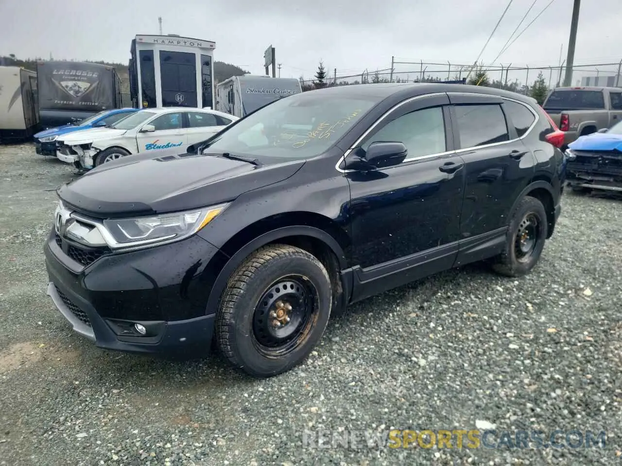 1 Photograph of a damaged car 2HKRW2H50KH142324 HONDA CRV 2019