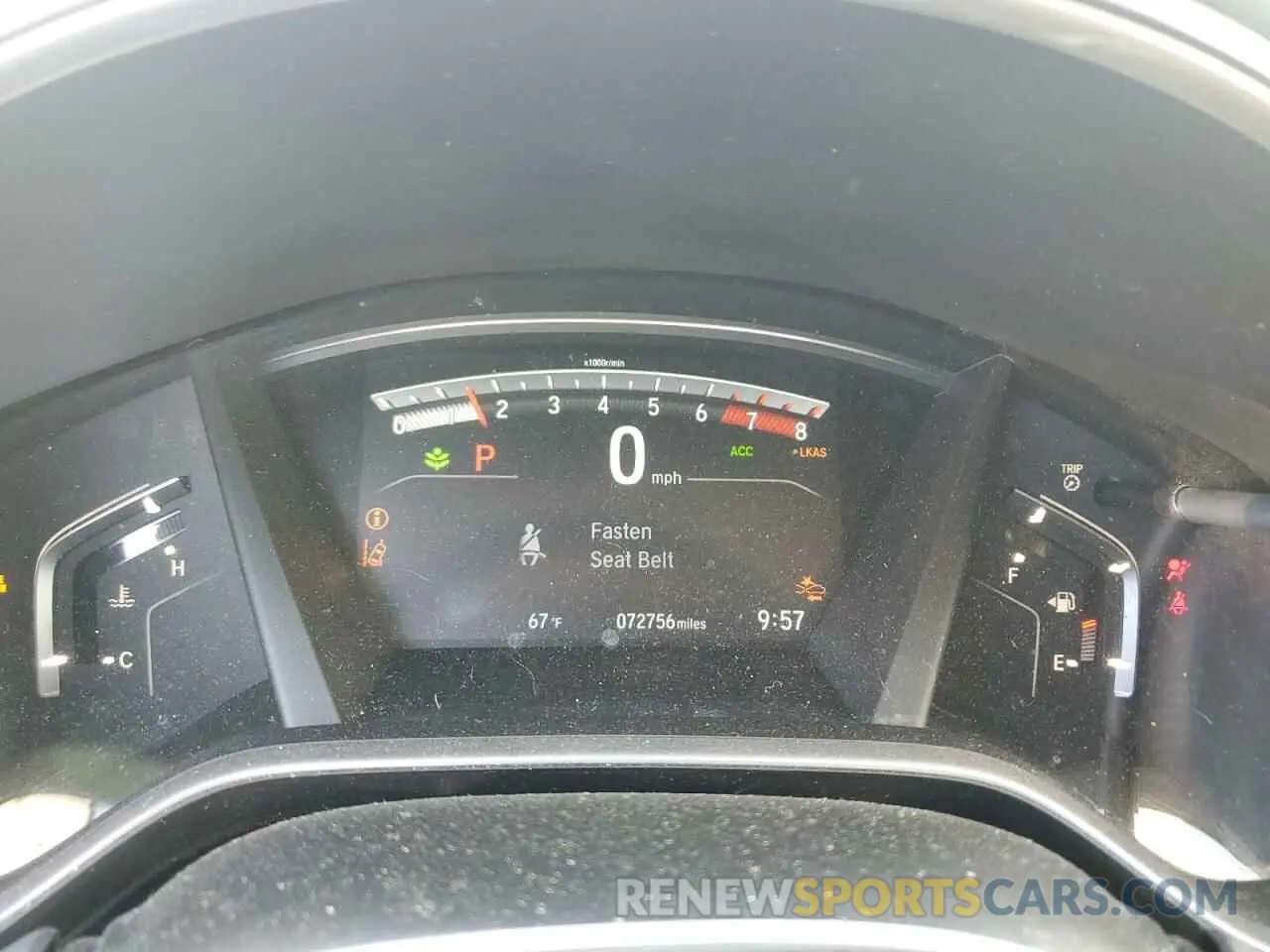 9 Photograph of a damaged car 2HKRW2H50KH654603 HONDA CRV 2019