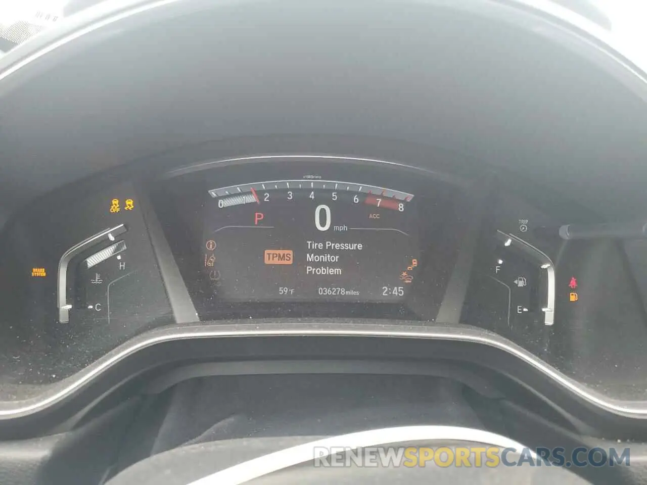 9 Photograph of a damaged car 2HKRW2H50KH673989 HONDA CRV 2019