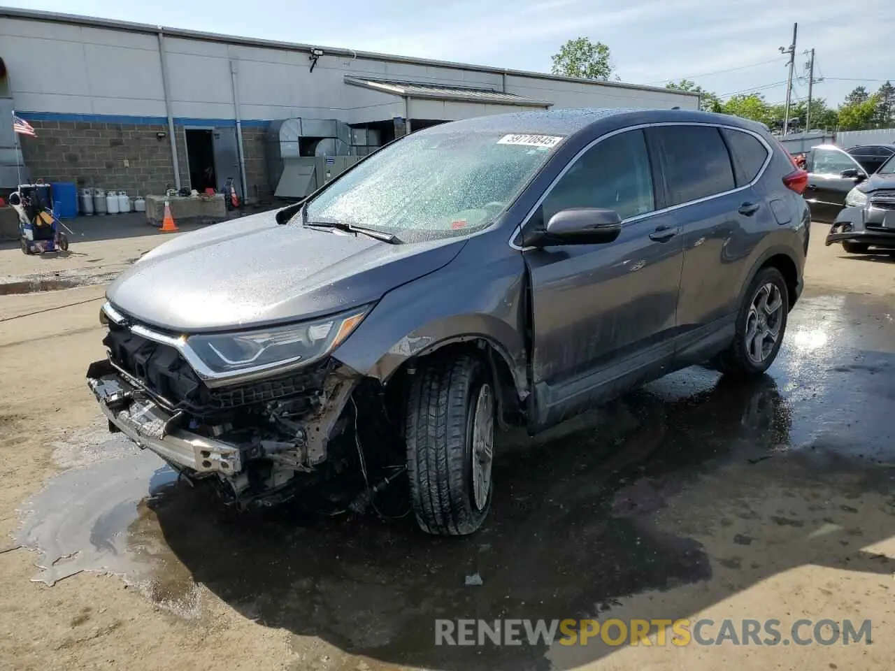 1 Photograph of a damaged car 2HKRW2H51KH609413 HONDA CRV 2019