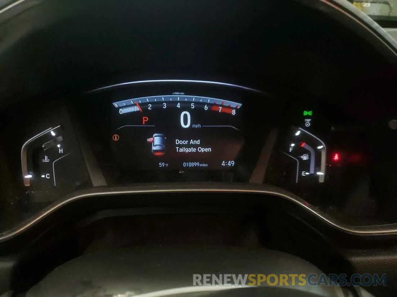9 Photograph of a damaged car 2HKRW2H52KH662962 HONDA CRV 2019