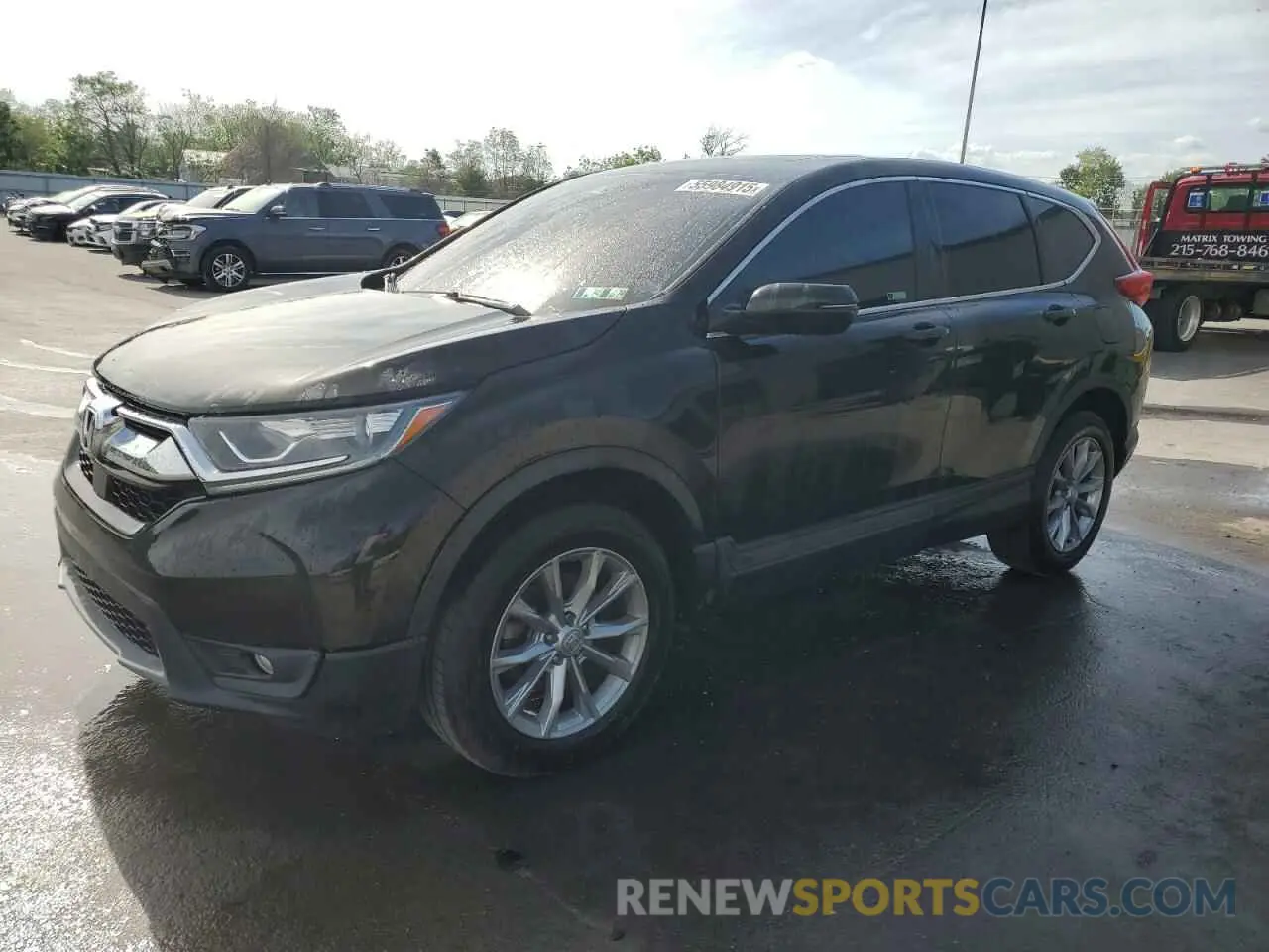 1 Photograph of a damaged car 2HKRW2H53KH605671 HONDA CRV 2019