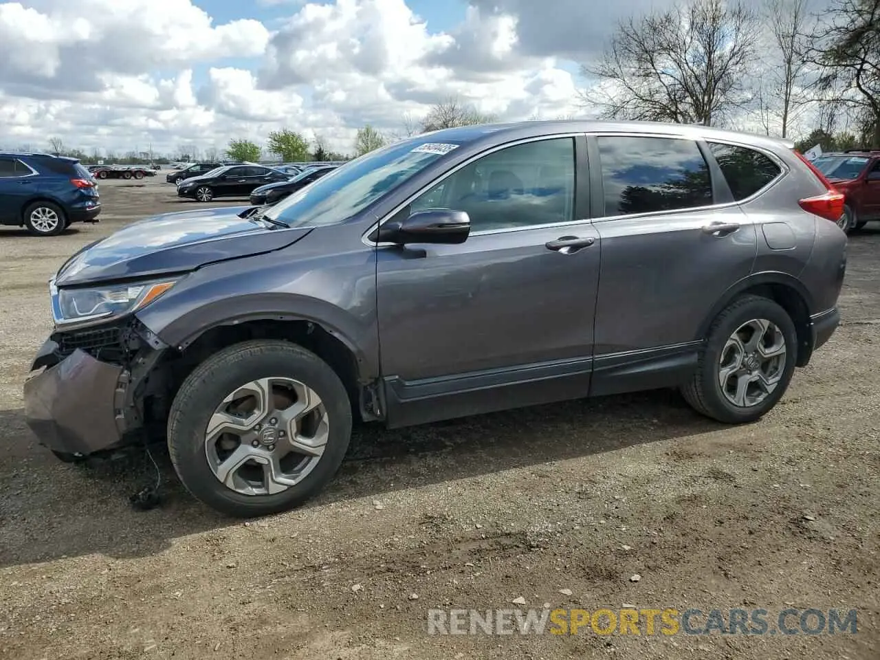 1 Photograph of a damaged car 2HKRW2H54KH122271 HONDA CRV 2019
