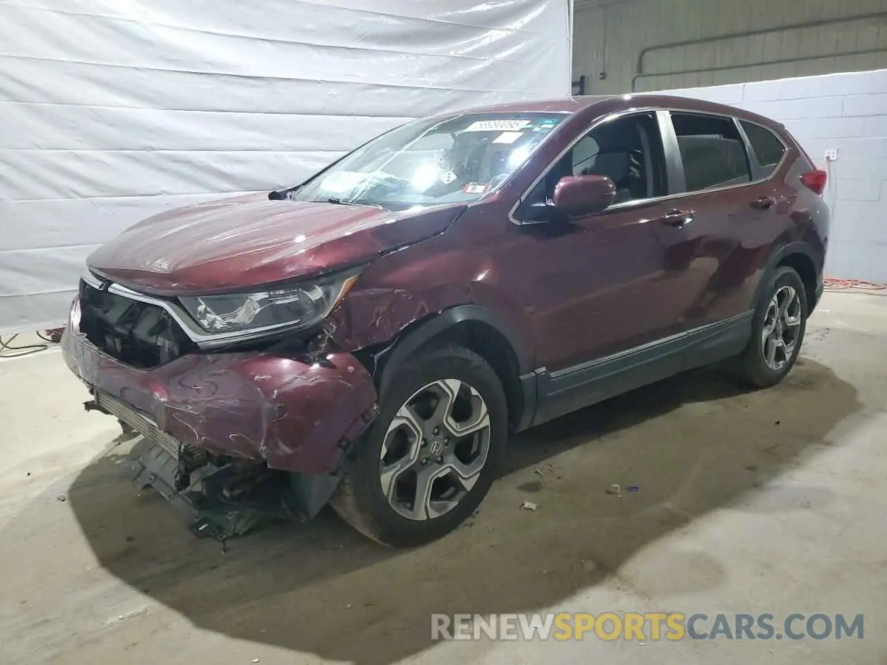 1 Photograph of a damaged car 2HKRW2H56KH662849 HONDA CRV 2019