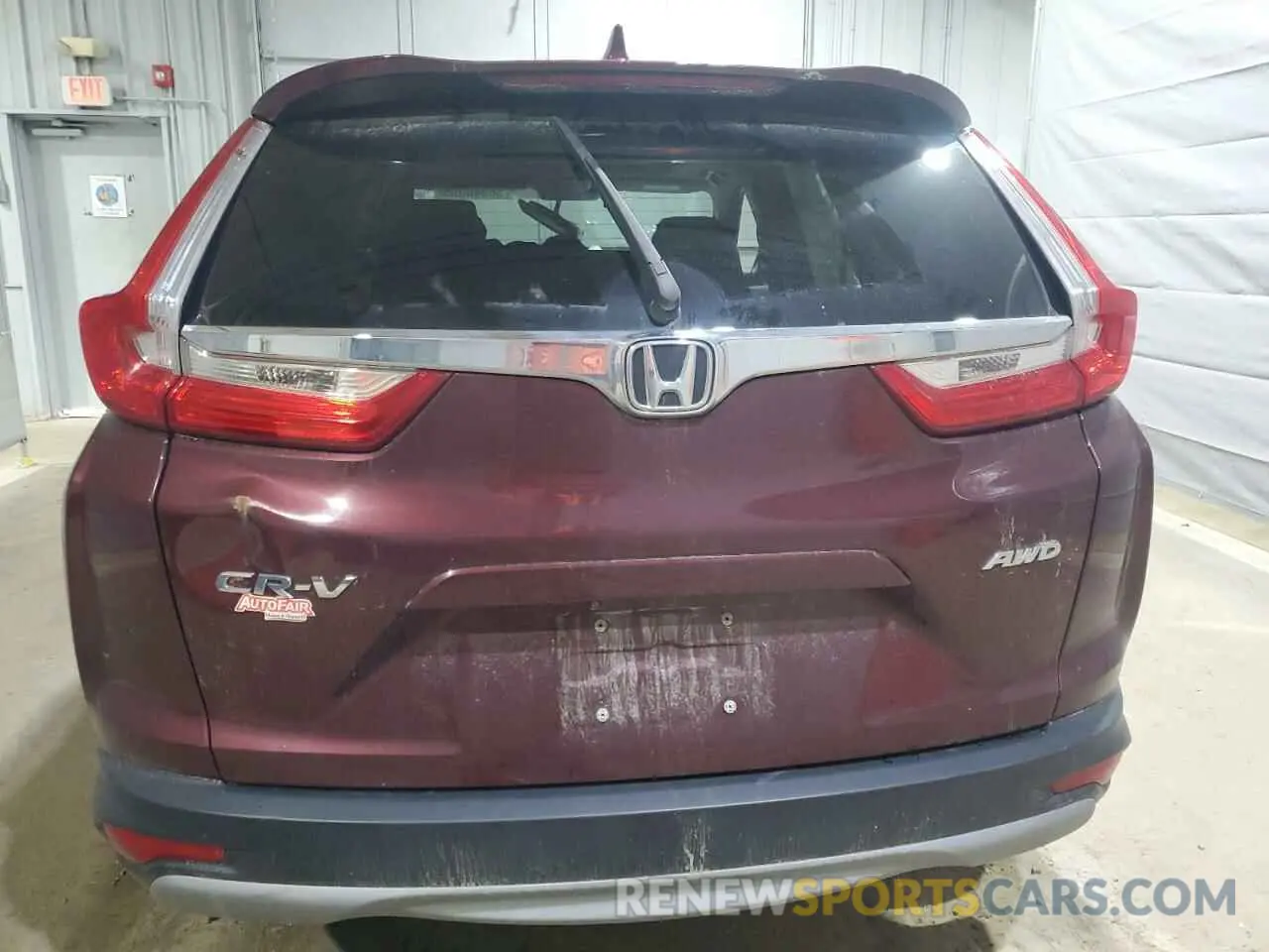 6 Photograph of a damaged car 2HKRW2H56KH662849 HONDA CRV 2019