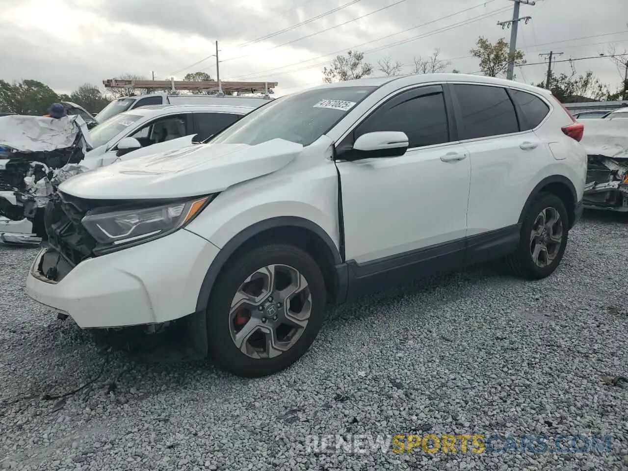 1 Photograph of a damaged car 2HKRW2H56KH663273 HONDA CRV 2019