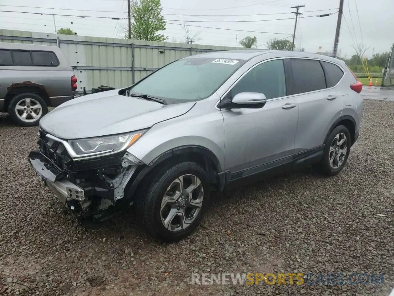 1 Photograph of a damaged car 2HKRW2H57KH605754 HONDA CRV 2019