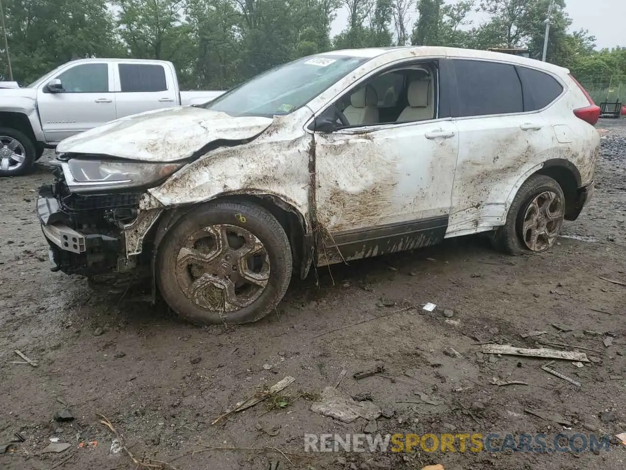 1 Photograph of a damaged car 2HKRW2H59KH613032 HONDA CRV 2019