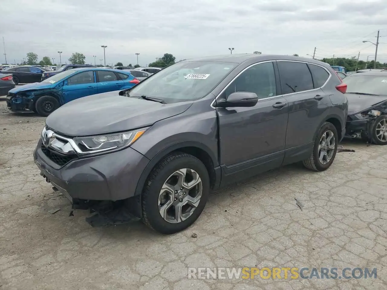 1 Photograph of a damaged car 2HKRW2H59KH663753 HONDA CRV 2019