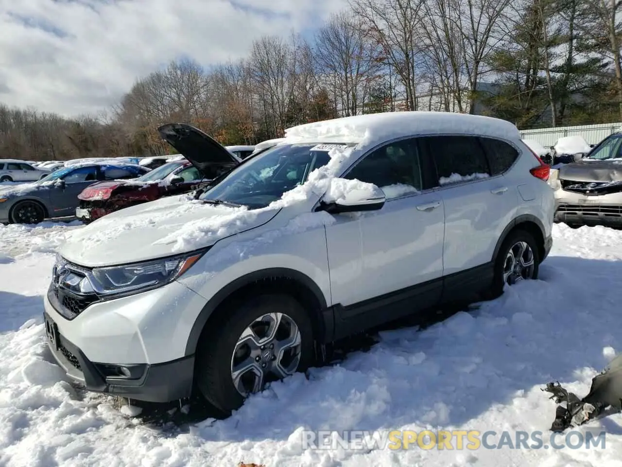 1 Photograph of a damaged car 2HKRW2H81KH634516 HONDA CRV 2019