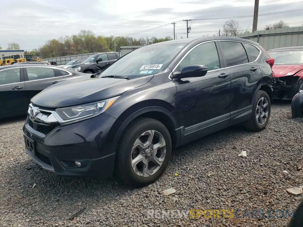 1 Photograph of a damaged car 2HKRW2H85KH615497 HONDA CRV 2019