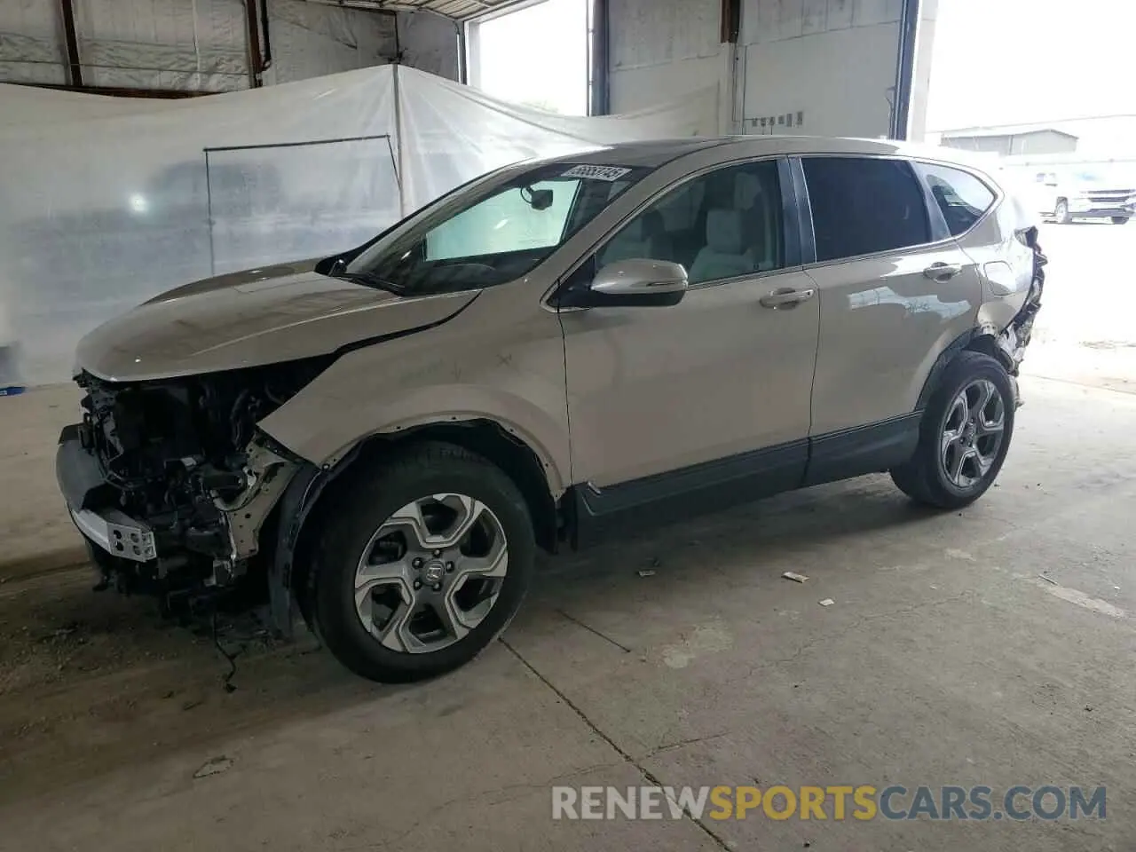 1 Photograph of a damaged car 2HKRW2H85KH641016 HONDA CRV 2019