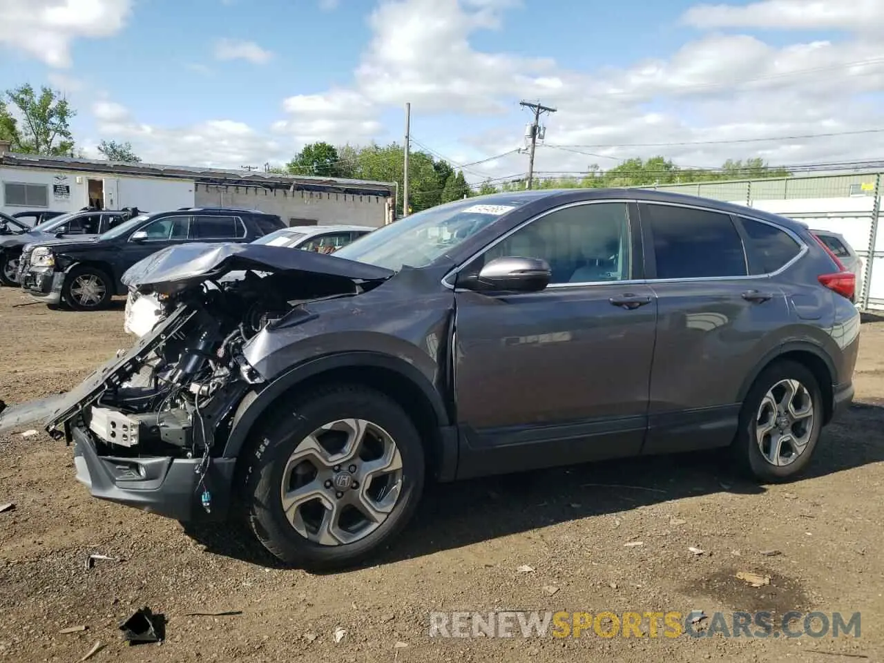 1 Photograph of a damaged car 2HKRW2H85KH653067 HONDA CRV 2019