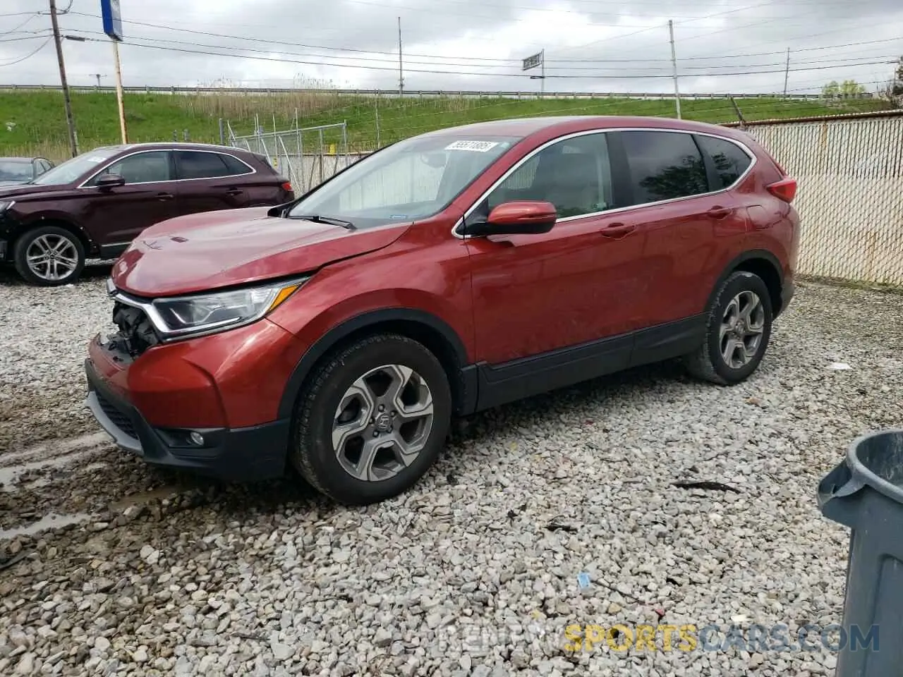 1 Photograph of a damaged car 2HKRW2H89KH611436 HONDA CRV 2019