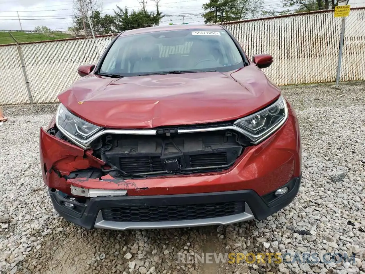 5 Photograph of a damaged car 2HKRW2H89KH611436 HONDA CRV 2019