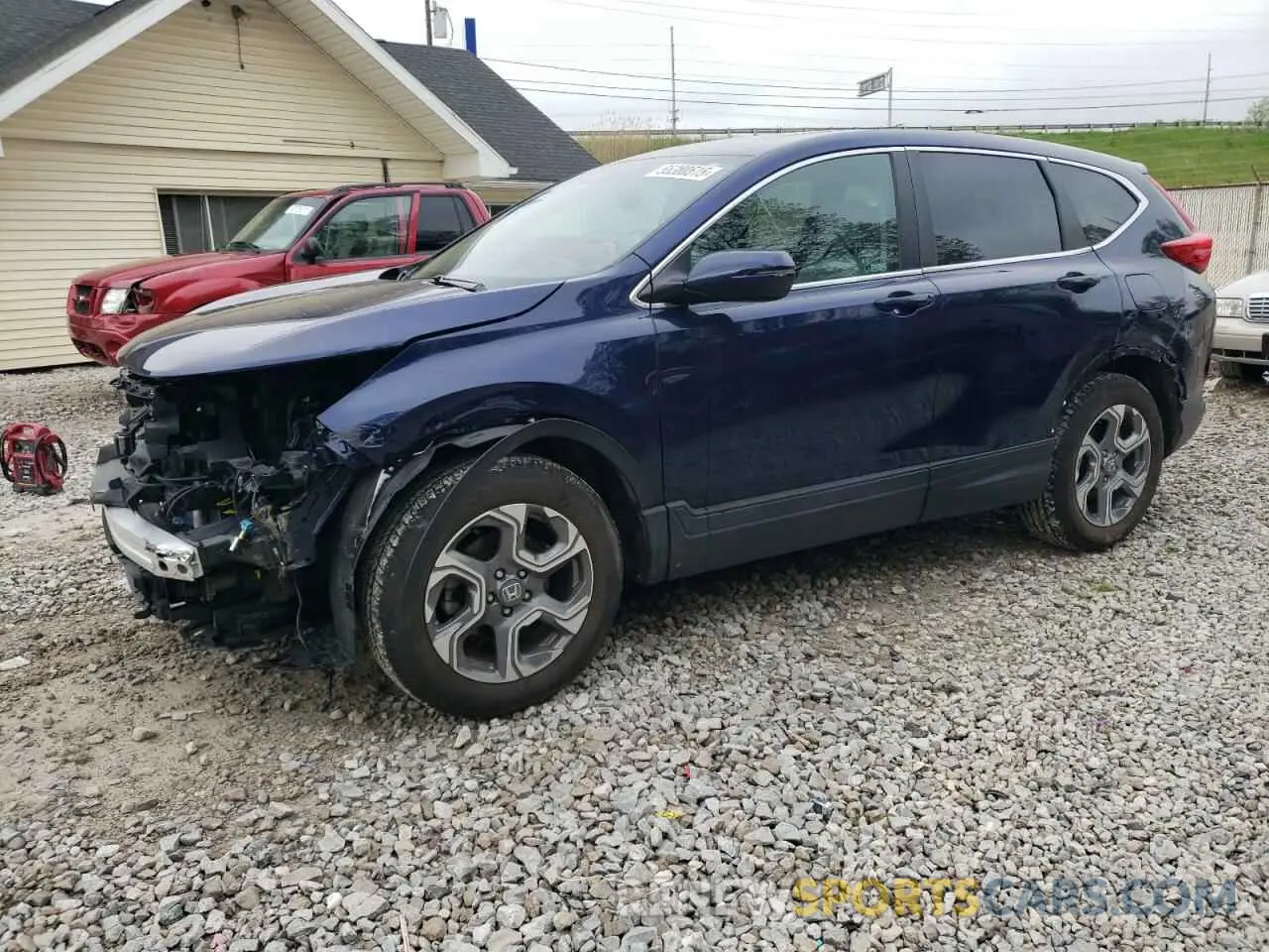 1 Photograph of a damaged car 2HKRW2H8XKH643067 HONDA CRV 2019