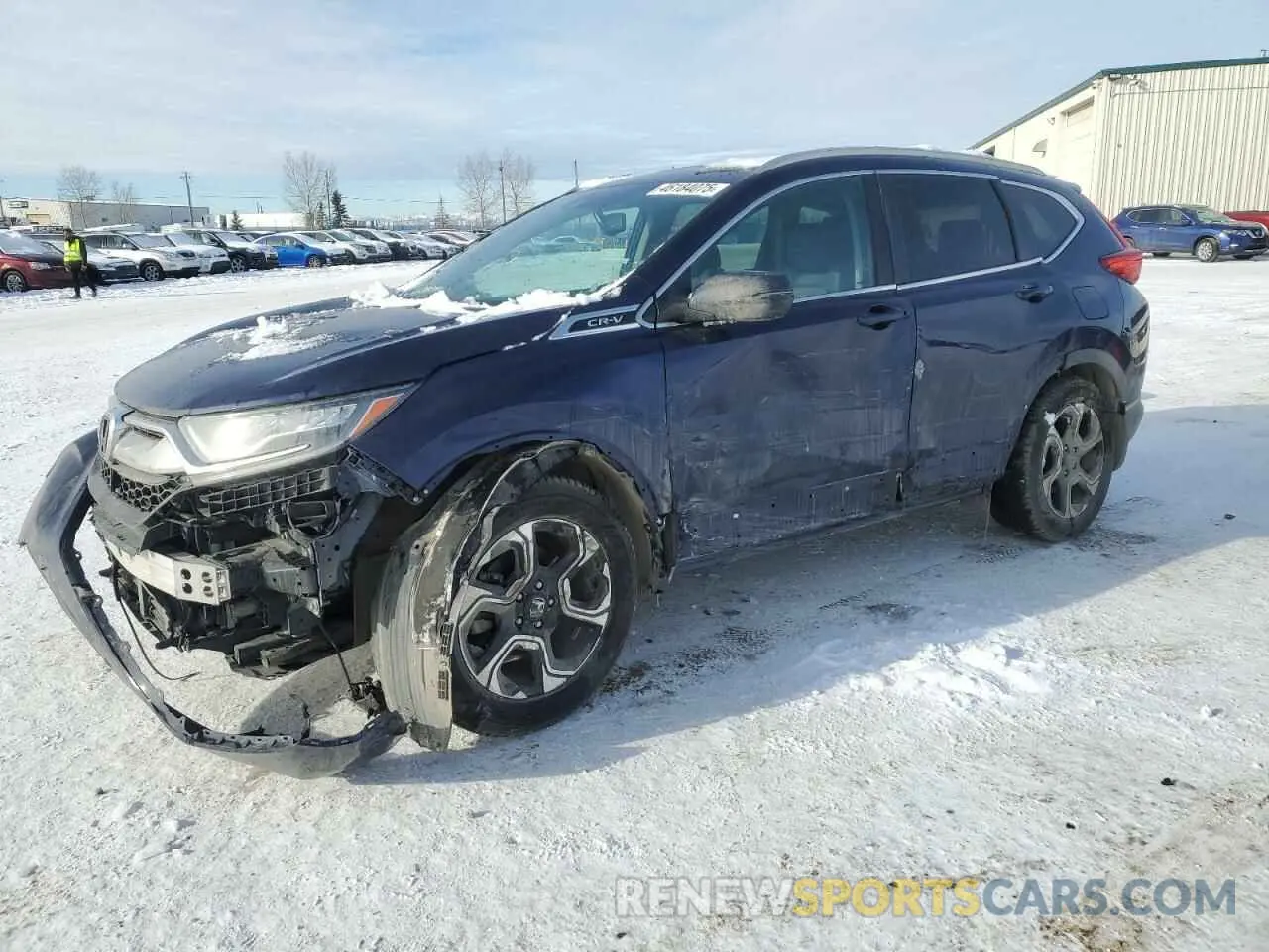 1 Photograph of a damaged car 2HKRW2H91KH109822 HONDA CRV 2019