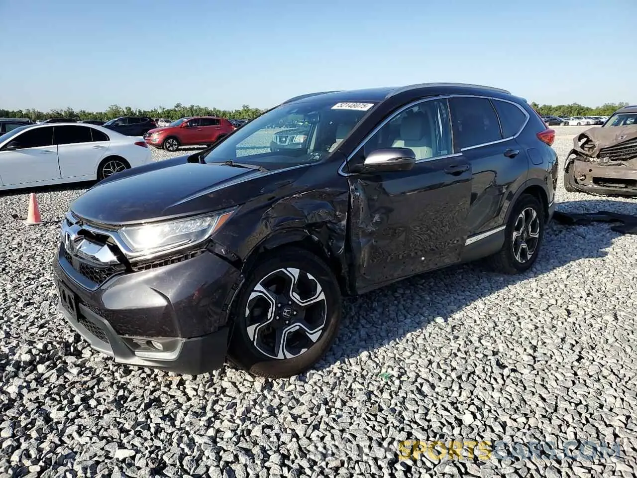 1 Photograph of a damaged car 2HKRW2H91KH625453 HONDA CRV 2019